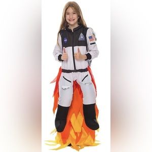 Kids Flying Astronaut Suit Halloween Dress Up Costume with Flame Size 5-7